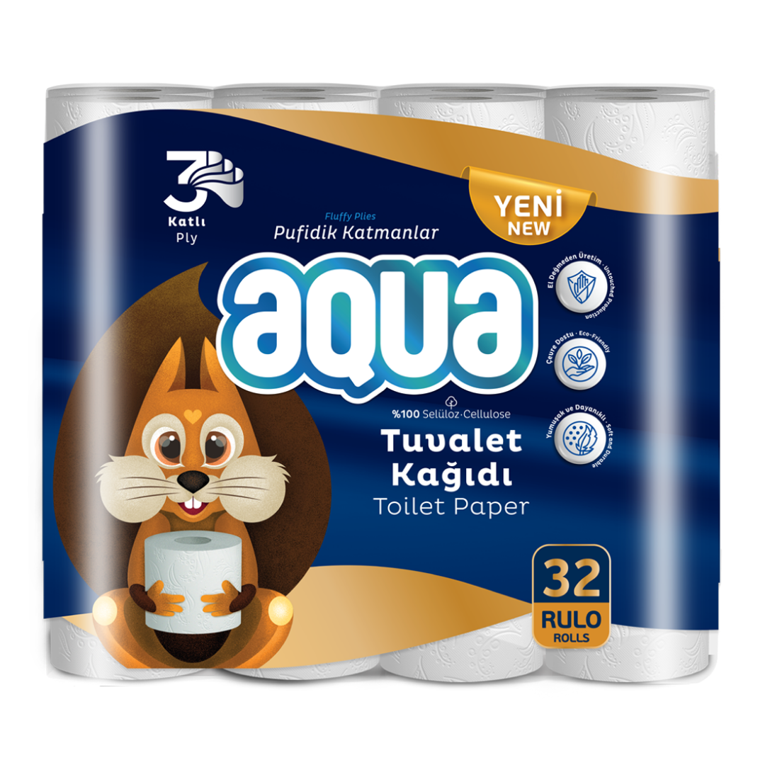 Aqua Tualet Kağızı 32li (3qat)